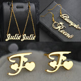 Stainless Steel Alphabet Name Exaggerated Earring – Jewelry Gift Ideas — 3