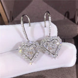 Huitan Cubic Zirconia Heat Shape Women Drop – Gifts for Couples — 5