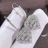 Huitan Cubic Zirconia Heat Shape Women Drop – Gifts for Couples — 1