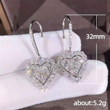 Huitan Cubic Zirconia Heat Shape Women Drop – Gifts for Couples — 4