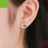 Pink Flowers Blooming Oil Drop Earrings – Unique Gift Ideas — 4
