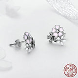 Pink Flowers Blooming Oil Drop Earrings – Unique Gift Ideas — 2