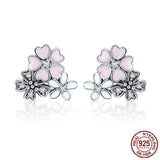 Pink Flowers Blooming Oil Drop Earrings – Unique Gift Ideas — 5