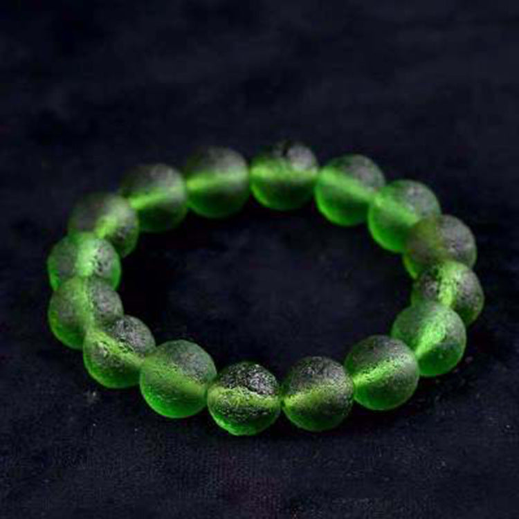 Couple Natural Meteorite Glass Bracelet – Jewelry Gift Ideas — 1