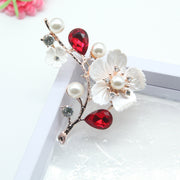 Top-Grade Engraving Conch Crystal Plum Brooch – Jewelry Gift Ideas — 1