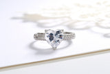 Heart-shaped Zircon Ring White Gold-plated – Small Gift Ideas — 2