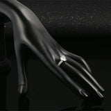 Heart-shaped Zircon Ring White Gold-plated – Small Gift Ideas — 3