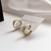 Dongdaemun Fashion Simple Small Earrings Metallic Ring – Stylish Gifts — 2