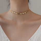 Diamond Wide Necklace Neck Chain Short Titanium – Jewelry Gift Ideas — 6
