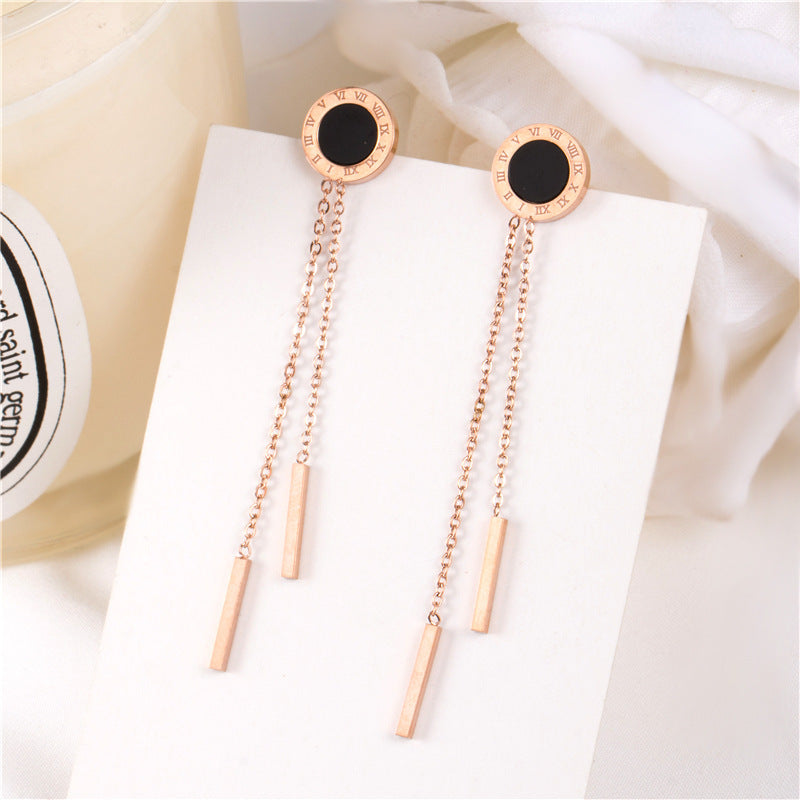 Titanium Steel New Tassel Earrings Women – Gifts for Her — 1