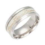 Couple Love Letter Love Titanium Steel Ring Super – Gifts for Couples — 1