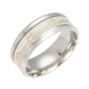 Couple Love Letter Love Titanium Steel Ring Super – Gifts for Couples — 1