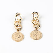 Silver Needle Cold Wind Chain Stud Earrings – Stylish Gifts — 1