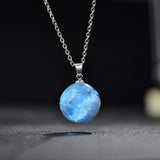 Blue Sky and White Cloud Necklace Spherical Resin – Jewelry Gift Ideas — 1