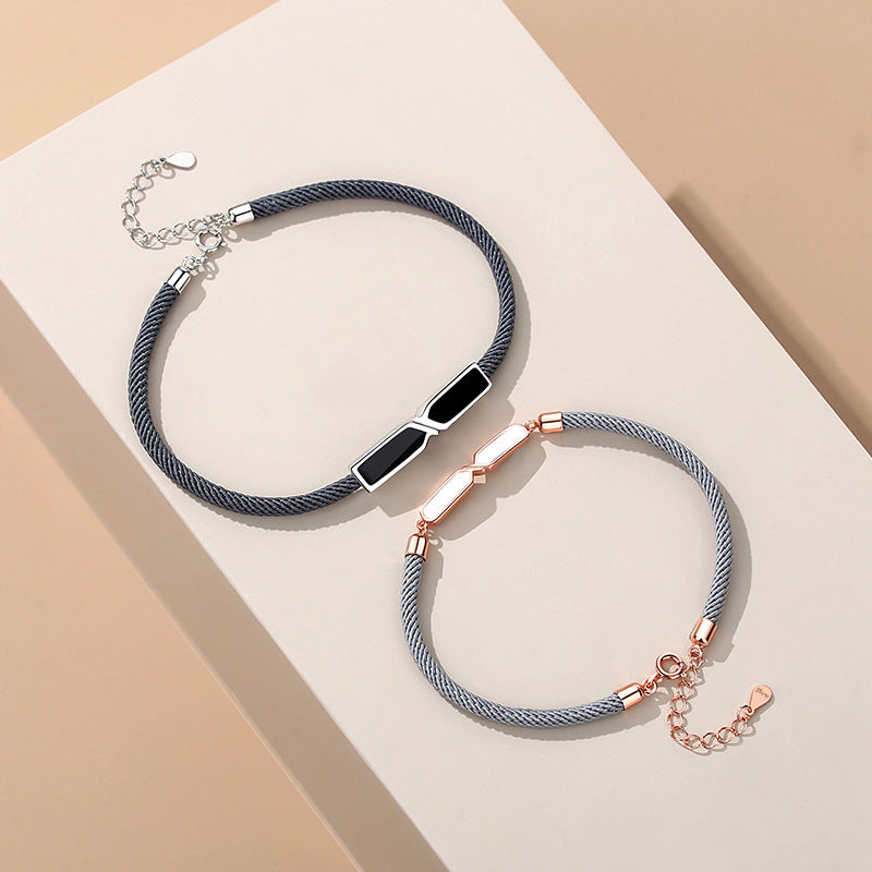 Sterling Silver Couple Bracelet Commemorative – Jewelry Gift Ideas — 1