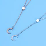 Lovely Lmitation Silver Diamond Star Moon Tassel – Jewelry Gift Ideas — 4
