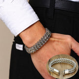 Vnox Vintage Cool Double Curb Chain Bracelets For Men – Gifts for Him — 8