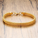 Vnox Vintage Cool Double Curb Chain Bracelets For Men – Gifts for Him — 6