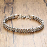Vnox Vintage Cool Double Curb Chain Bracelets For Men – Gifts for Him — 4