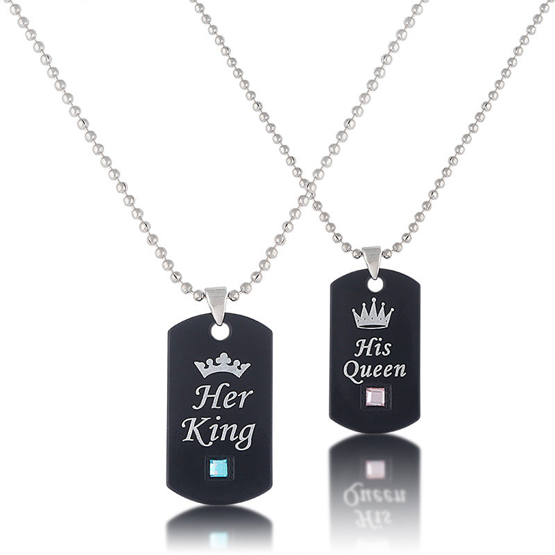 Her King His Queen Crown Couple Diamond Army – Jewelry Gift Ideas — 1