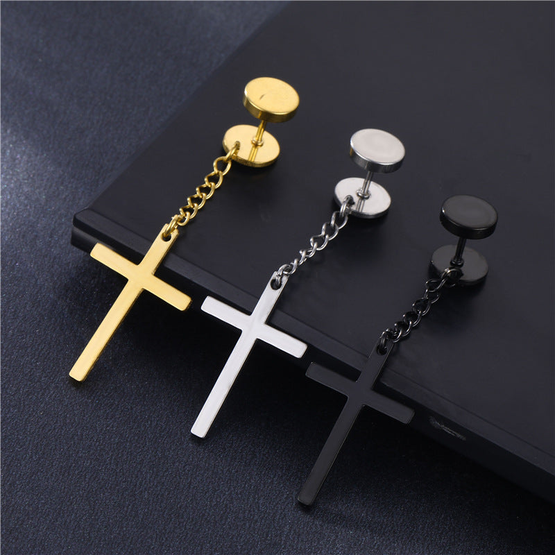 Cross Personality Pendant Dumbbell Titanium Steel – Jewelry Gift Ideas — 1