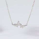 Double Butterfly Full Rhinestone Pendant Clavicle – Jewelry Gift Ideas — 5