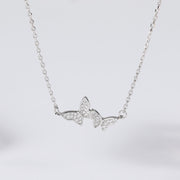Double Butterfly Full Rhinestone Pendant Clavicle – Jewelry Gift Ideas — 5
