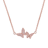 Double Butterfly Full Rhinestone Pendant Clavicle – Jewelry Gift Ideas — 1