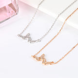 Double Butterfly Full Rhinestone Pendant Clavicle – Jewelry Gift Ideas — 2
