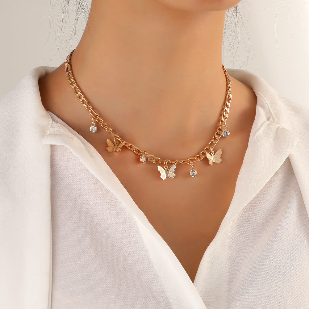 Butterfly Necklace Metal Clavicle Necklace – Jewelry Gift Ideas — 1