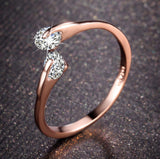 Temperament Double Diamond Silver Ring – Holiday Gift Ideas — 3