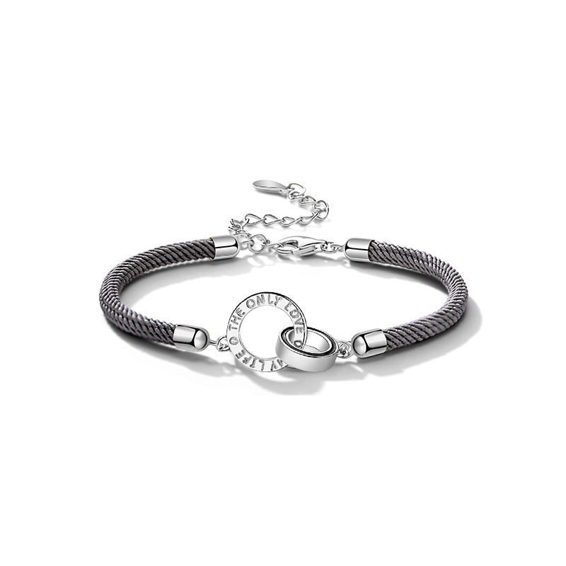 Original design double circle couple hand rope – Jewelry Gift Ideas — 1