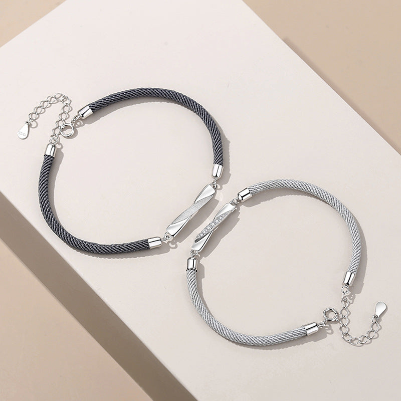 Mobius Sterling Silver Couple Bracelet Bracelet – Jewelry Gift Ideas — 1