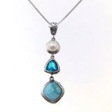 925 Sterling Silver Long Pendant Natural Sea – Jewelry Gift Ideas — 1