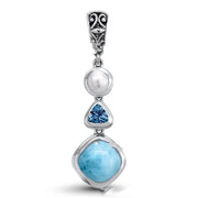 925 Sterling Silver Long Pendant Natural Sea – Jewelry Gift Ideas — 2