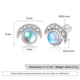 S925 Sterling Silver Moon Shaped Diamond Stud – Everyday Gifts — 4