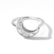 Jewelry Ladies Gold-Plated Hollow Petal Moon Ring – Jewelry Gift Ideas — 5