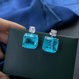 925 Sterling Silver Female Blue Paraiba Earrings – Gifts for Her — 2