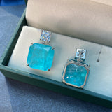 925 Sterling Silver Female Blue Paraiba Earrings – Gifts for Her — 5