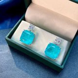 925 Sterling Silver Female Blue Paraiba Earrings – Gifts for Her — 1