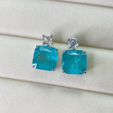 925 Sterling Silver Female Blue Paraiba Earrings – Gifts for Her — 3