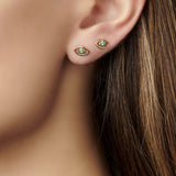 Diamond Devil's Eye Stud Earrings – Meaningful Gifts — 4