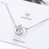 Temperament Sterling Silver Double Ring Bracelet – Jewelry Gift Ideas — 1