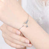 Temperament Sterling Silver Double Ring Bracelet – Jewelry Gift Ideas — 3