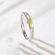Sun Moon Stars Sterling Silver Couple Ring – Gifts for Couples — 1