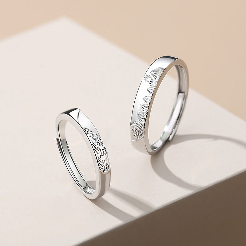 Shanmeng Eachother Sterling Silver Couple Ring – Gifts for Couples — 1