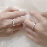 Shanmeng Eachother Sterling Silver Couple Ring – Gifts for Couples — 7