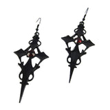 Cross Rhinestone Earrings Goth Punk Hour Hand – Surprise Gifts — 4