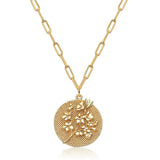 Real Gold Plating Round Embossed Pattern – Jewelry Gift Ideas — 10