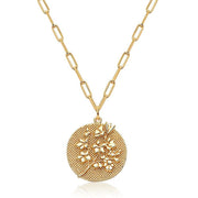 Real Gold Plating Round Embossed Pattern – Jewelry Gift Ideas — 10